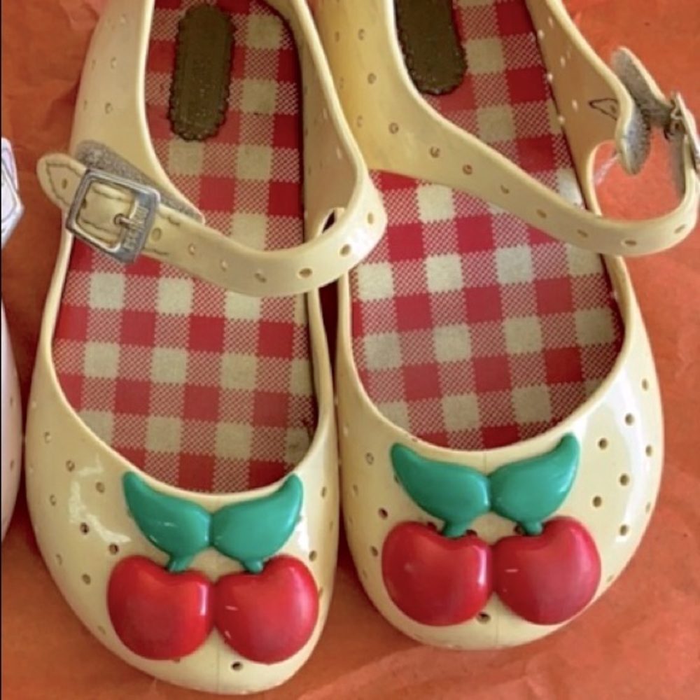 Cute cherry mini Melissa shoes